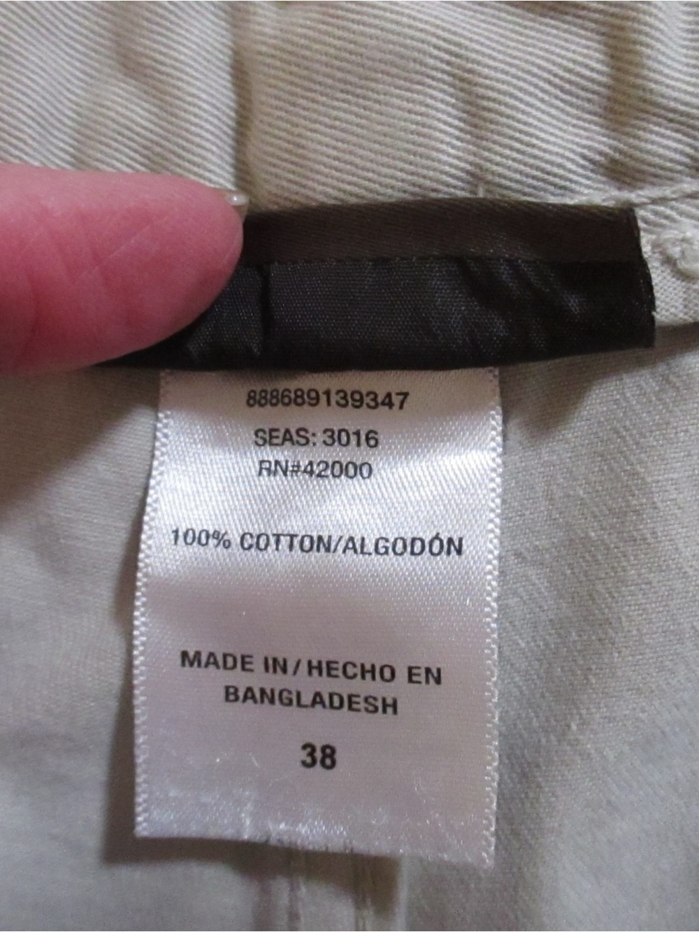 Northwest Men's Khaki 100% Cotton Flat Front Shorts Size 38 Vintage - Picture 8 of 10